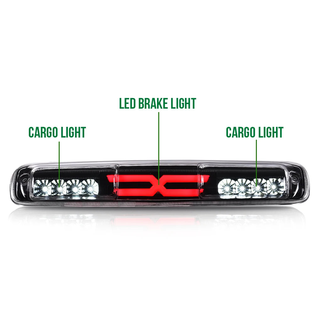 LED 3rd Third Brake Light Fit for Chevrolet Chevy Silverado 1500 2500 3500&HD Models 1999-2006 Cargo Lamp High Mount Stop Lights