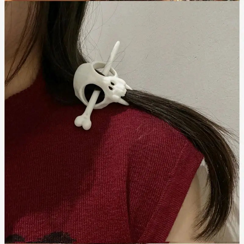 Ghost Skull Hair Sticks Gothic Skeleton Hairpin Women Hairclip Headwear Halloween Accessories