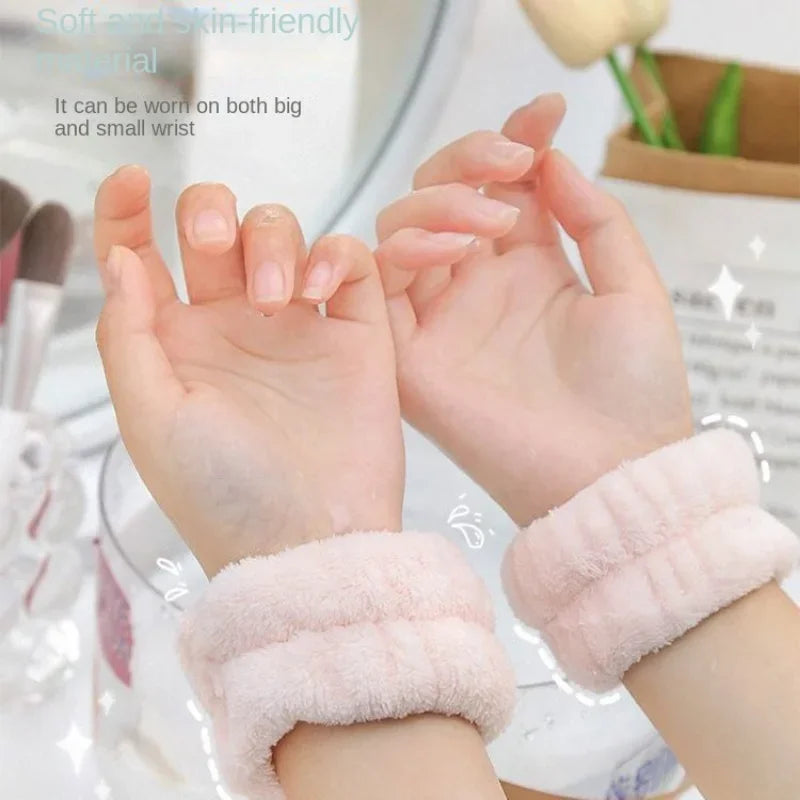 Face Wash Wristband Set Women's Headband Wristbands Absorbent Waterproof Wristbands Makeup Face Wash Hair Band