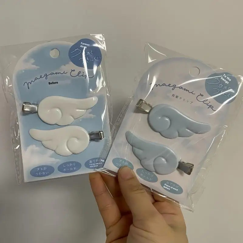 1Pair Cute Sweet Japanese Style Y2K Angel Wing Hair Clip Hairpin Barrettes Hairgrip Headdress Headwear Ornaments Accessories