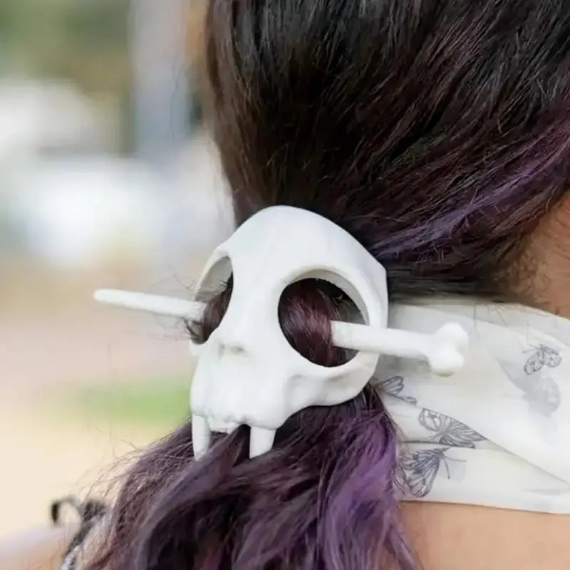Ghost Skull Hair Sticks Gothic Skeleton Hairpin Women Hairclip Headwear Halloween Accessories